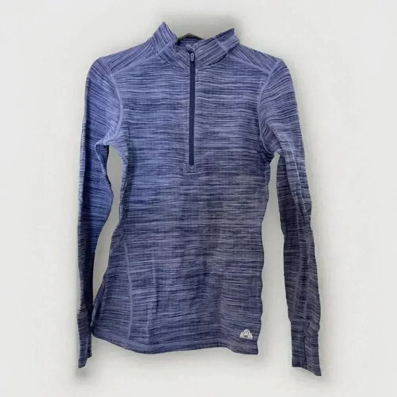 EMS Techwick Womens Size XS Half-Zip Top Fitted Pullover Blue Textured - Picture 1 of 7